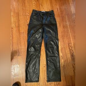 Abercrombie & Fitch black Leather pants